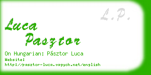 luca pasztor business card